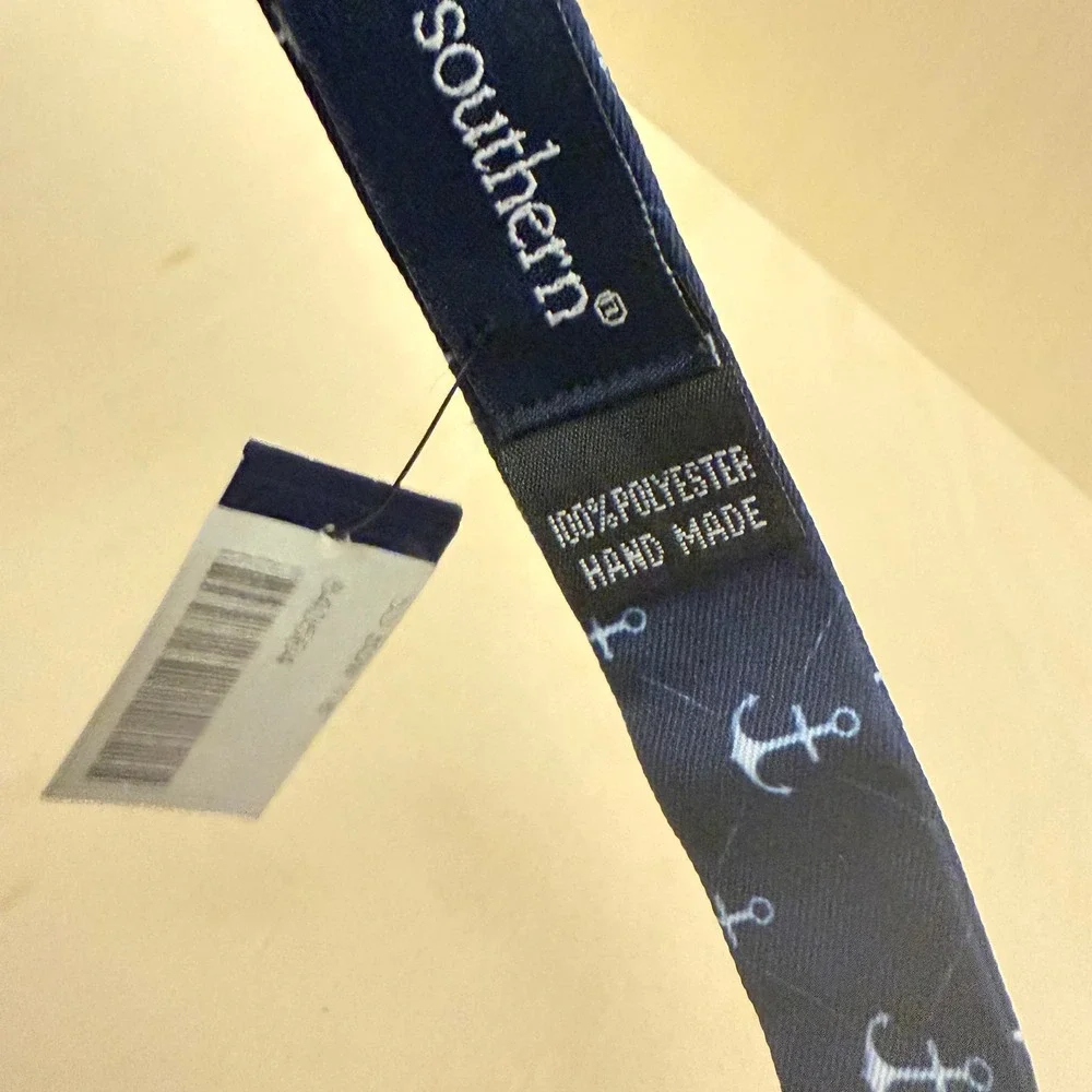 Simply Southern Bow Tie Mens Navy Blue Nautical Anchor NEW Preppy Adjustable